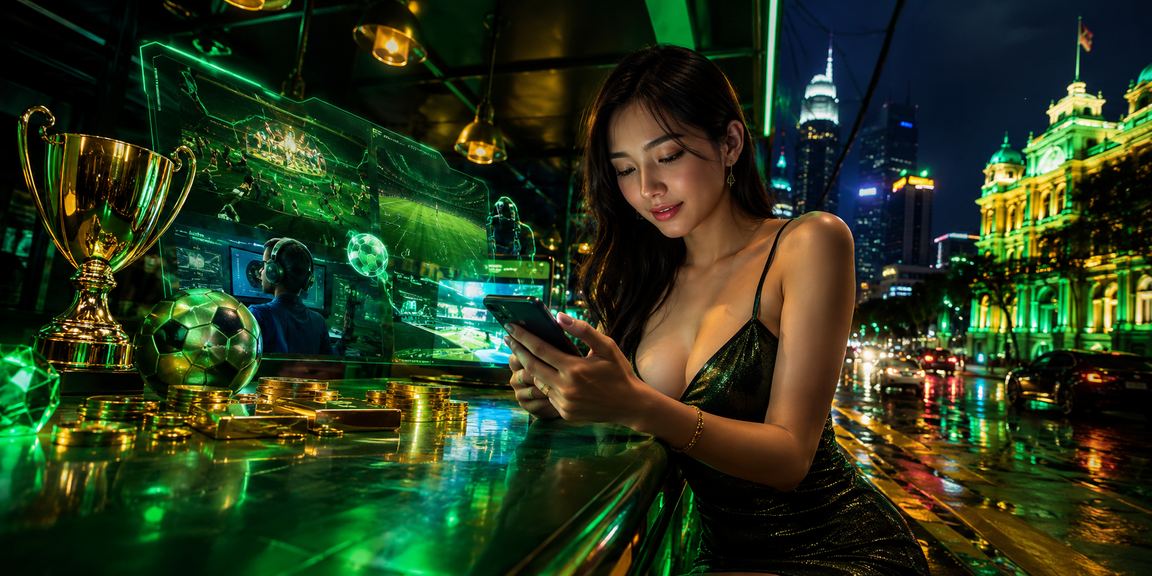 Người chơi theo dõi cá cược esports dưới ánh đèn neon tại TP Hồ Chí Minh